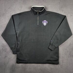 Colorado Rockies Pro Player 1/4 Zip Sweatshirt Mens Large Black Vintage MLB 90s